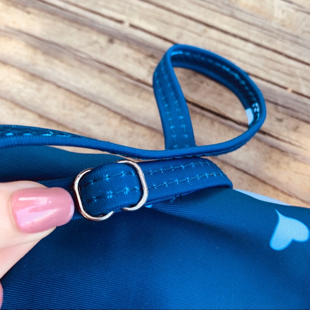 RETRO LOVE ♡ BLUE High Waisted Bikini Set - Picture 3 of 6